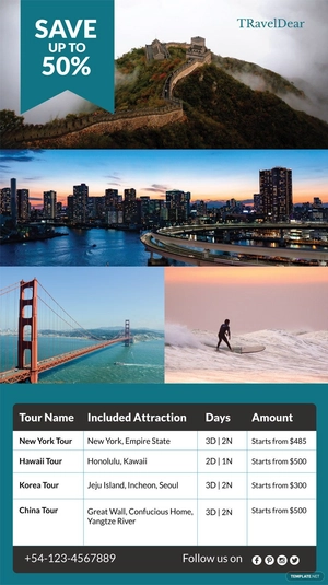 Travel Deals Digital Signage Template