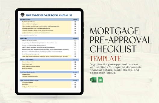 Mortgage Pre-approval Checklist