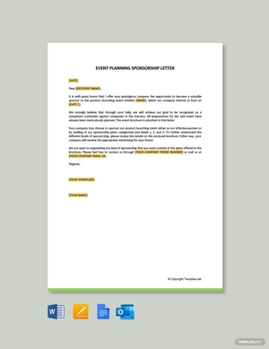 Event Planning Sponsorship Letter