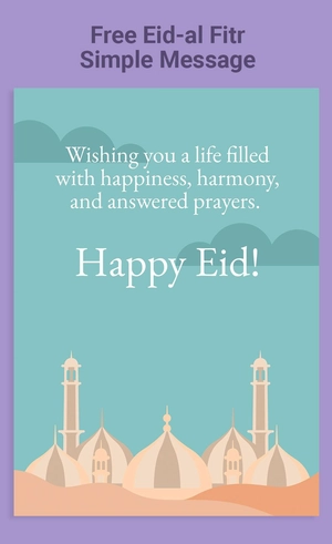 Eid al-Fitr Simple Message