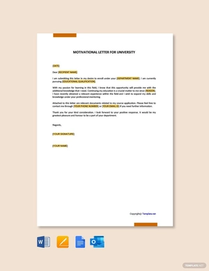 Motivation Letter for University