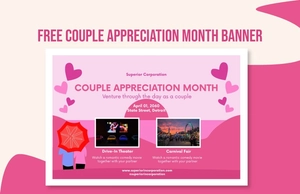 Couple Appreciation Month Banner Couple Appreciation Month Banner