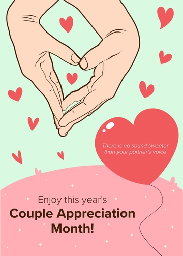 Free Couple Appreciation Month Greeting Template to Edit Online
