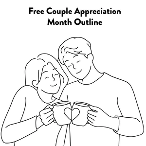 Couple Appreciation Month Outline Clipart