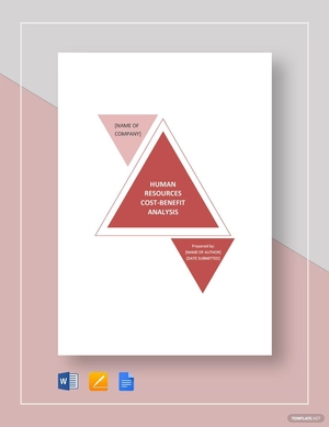 HR Cost Benefit Analysis Template