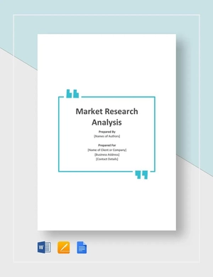 Market Research Analysis Template