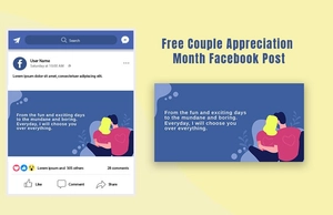 Couple Appreciation Month Facebook Post Couple Appreciation Month Facebook Post