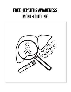 Hepatitis Awareness Month Outline Clipart