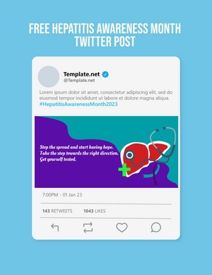 Hepatitis Awareness Month Twitter Post