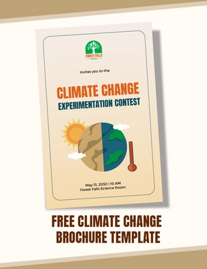 Free Climate Change Brochure Template to Edit Online
