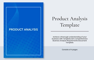 Product Analysis Template Product Analysis Template