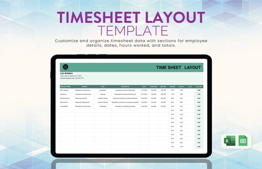 Timesheet Layout Template