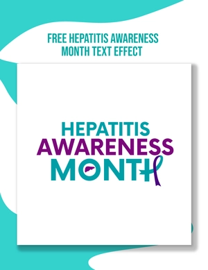 Hepatitis Awareness Month Text Effect