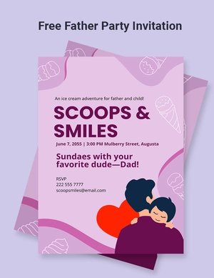 Father Party Invitation