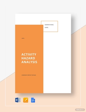 Activity Hazard Analysis Template