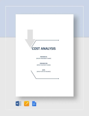 Sample Cost Analysis Template