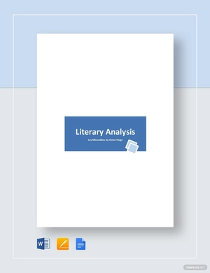 Literary Analysis Sample Template