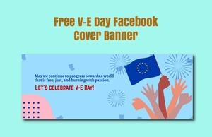 V-E Day Facebook Cover Banner