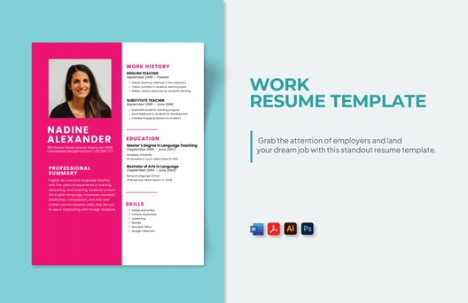 Work Resume Template