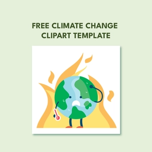 Climate Change Clipart Template