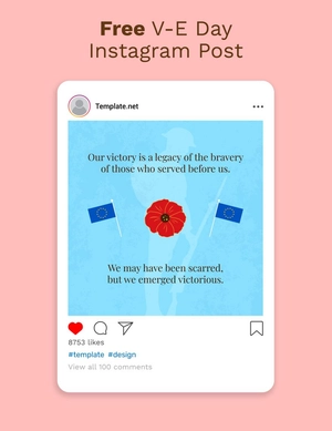 V-E Day Instagram Post