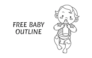 Baby Outline Clipart