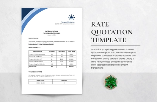 Rate Quotation Template Rate Quotation Template