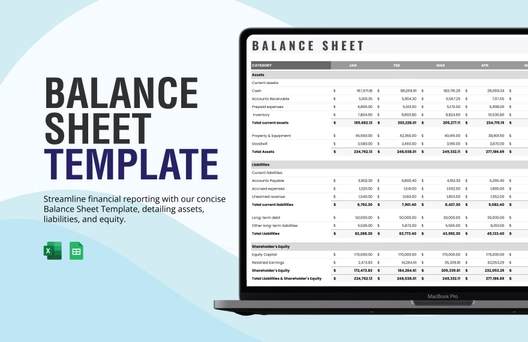 Balance Sheet Template Balance Sheet Template