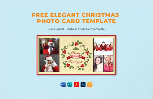 Elegant Christmas Photo Card Template