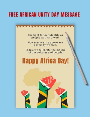 African Unity Day Message