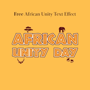 African Unity Day Text Effect