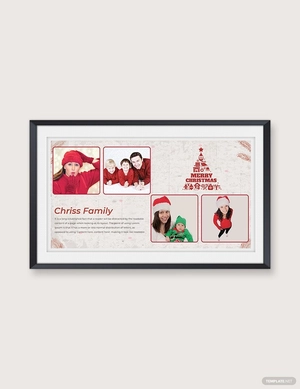 Modern Christmas Family Photo Card Template