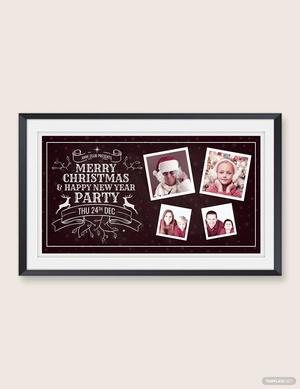 Chalkbaord Christmas Photo Card Template