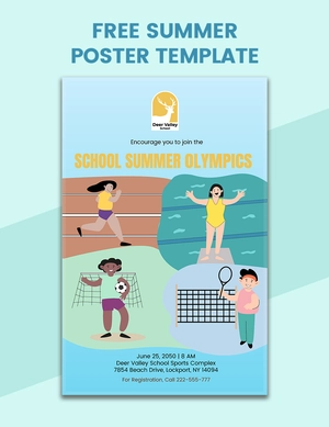 Free Summer Poster Template to Edit Online