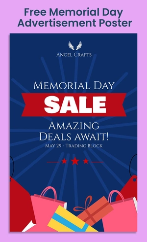 Memorial Day Advertisement Poster