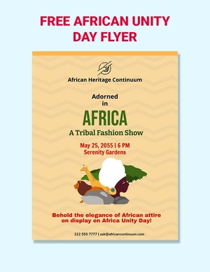 African Unity Day Flyer