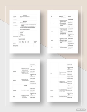 Maintenance Task Analysis Template