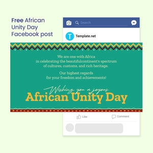 African Unity Day Facebook Post