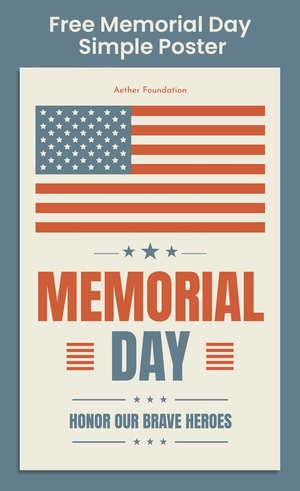 Memorial Day Simple Poster