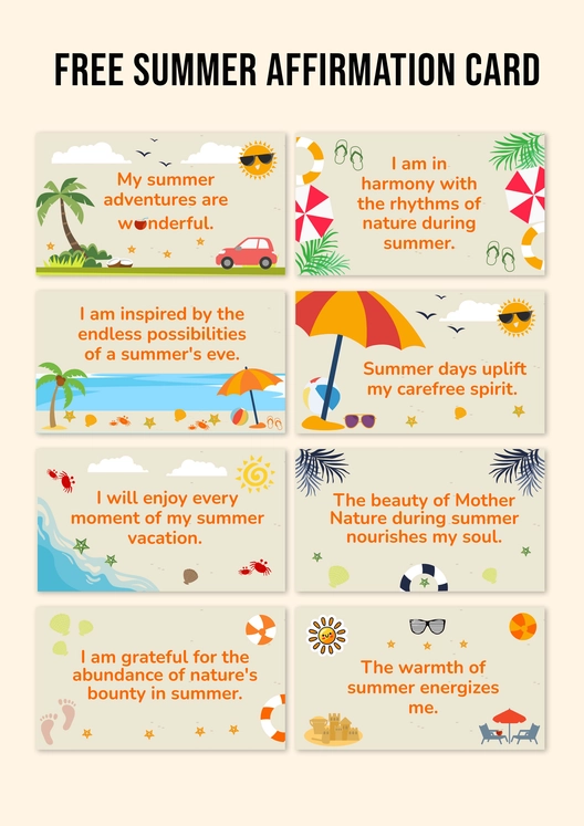 Summer Affirmation Card