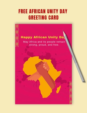 African Unity Day Greeting Card