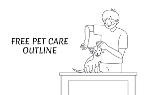 Pet Care Outline Clipart