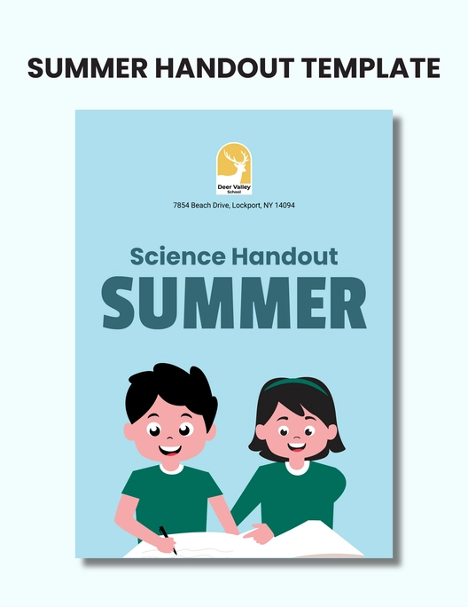 Summer Handout Template