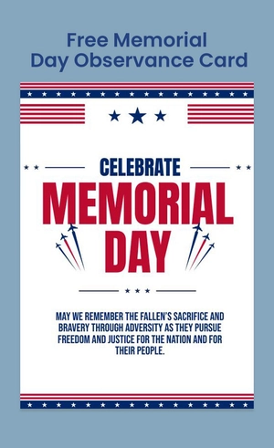 Memorial Day Observance Card
