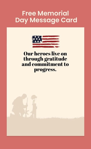 Memorial Day Message Card