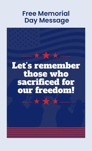 Memorial Day Message