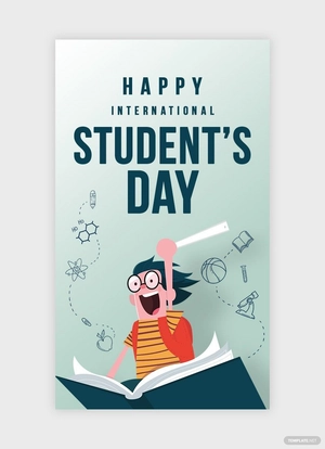International Student's Day Whatsapp Image Template