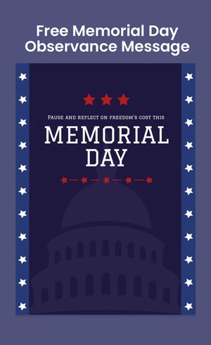 Memorial Day Observance Message
