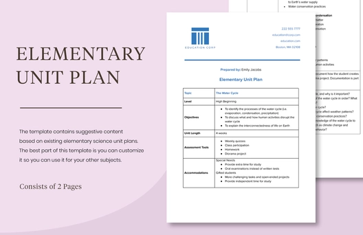 Elementary Unit Plan