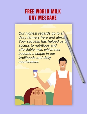 World Milk Day Message